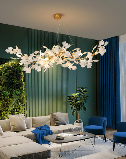 Gingko Wing Chandelier - Elegant Design with Adjustable Brightness & E