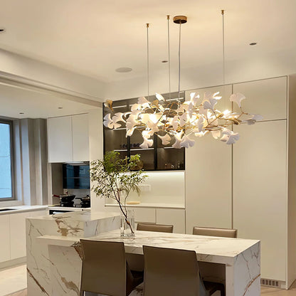 Gingko Leaves Chandelier - Elegant Design with Adjustable Brightness