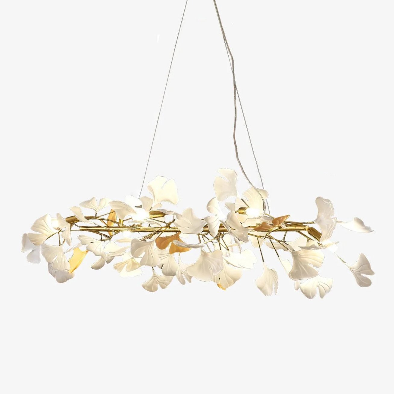 Gingko Branch Chandelier - Modern Design, Adjustable Brightness, LED L