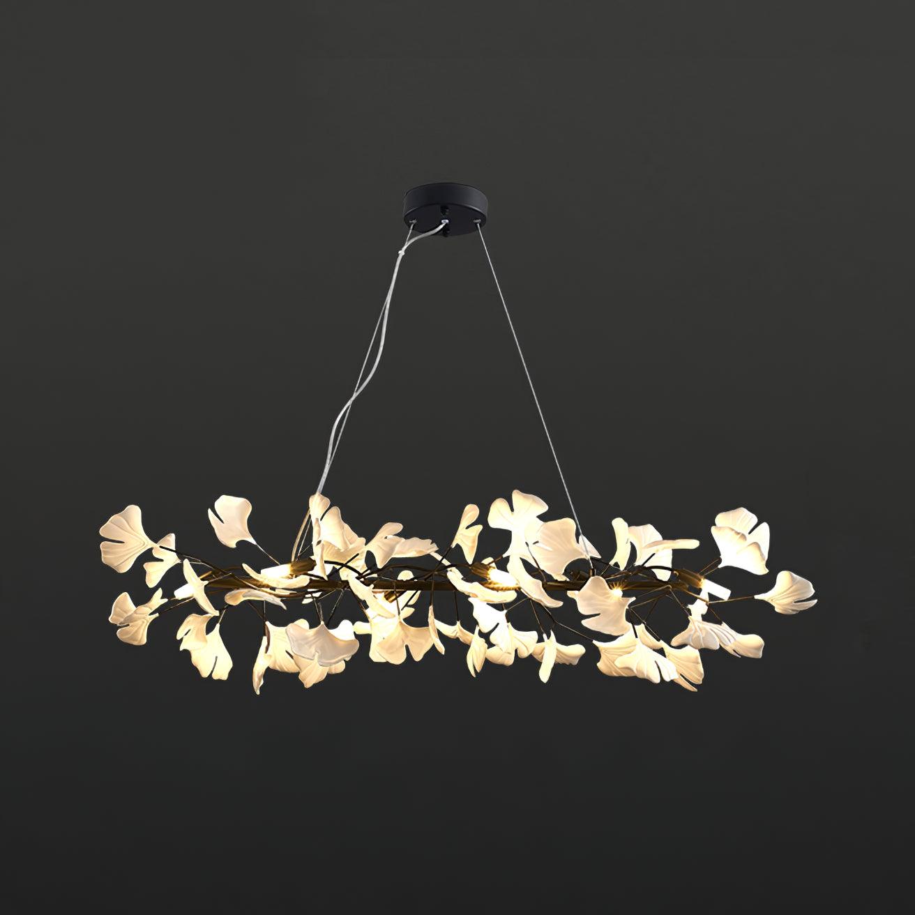 Gingko Branch Chandelier - Modern Design, Adjustable Brightness, LED L