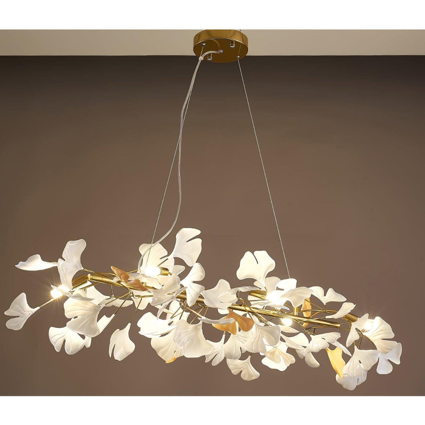 Gingko Branch Chandelier - Modern Design, Adjustable Brightness, LED L