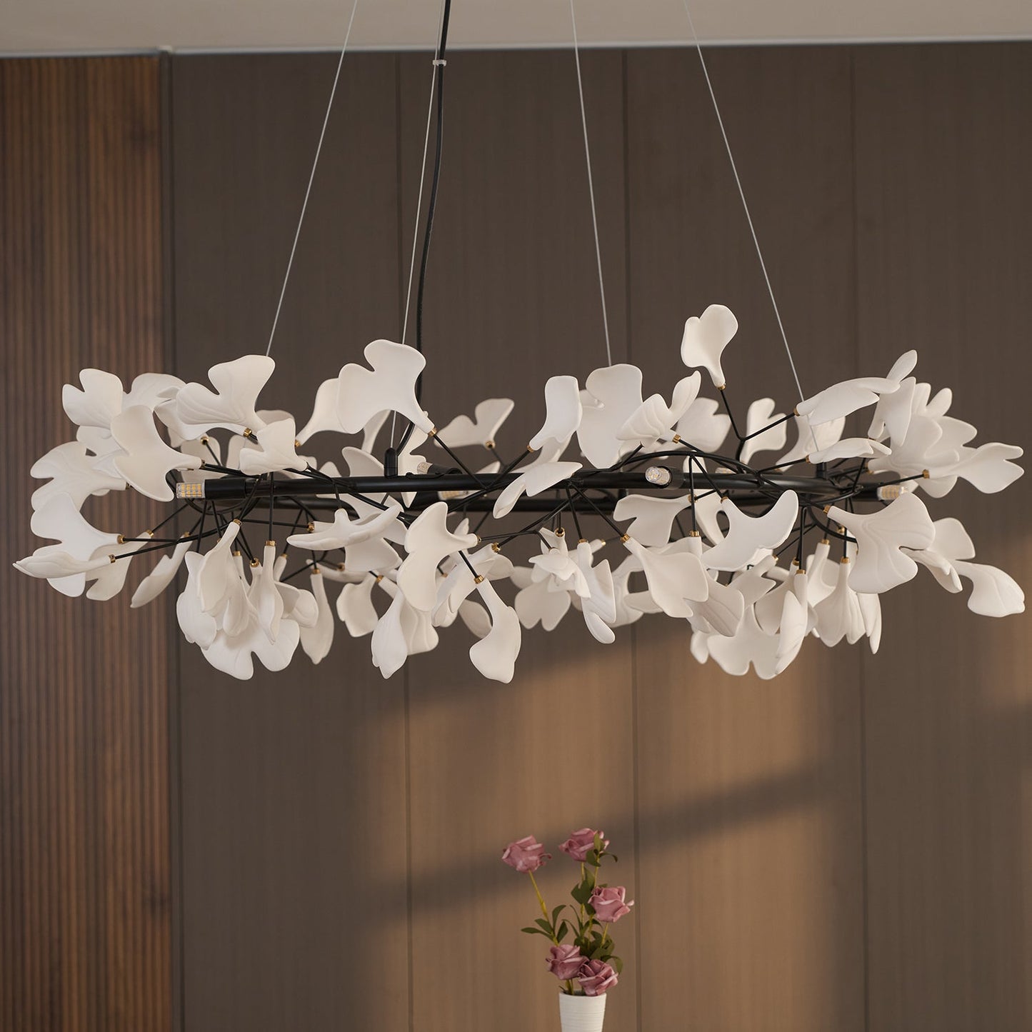 Gingko Crown Chandelier - Elegant Design with Adjustable Brightness