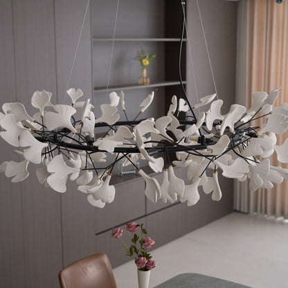 Gingko Crown Chandelier - Elegant Design with Adjustable Brightness
