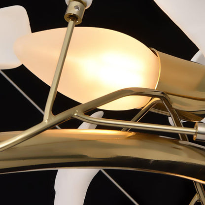 Gingko Spiral Leaf Chandelier - Elegant Design with LED Illumination