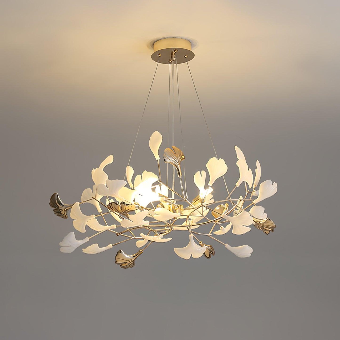 Gingko Wreath Chandelier - Elegant Design with Adjustable Brightness