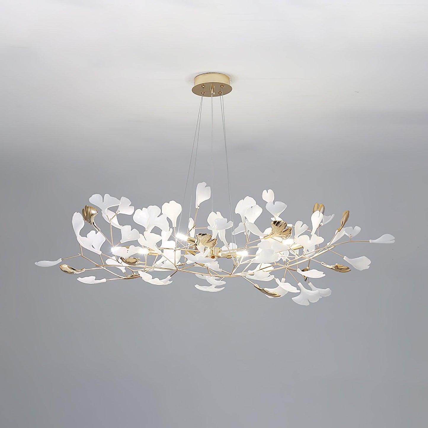 Gingko Wreath Chandelier - Elegant Design with Adjustable Brightness