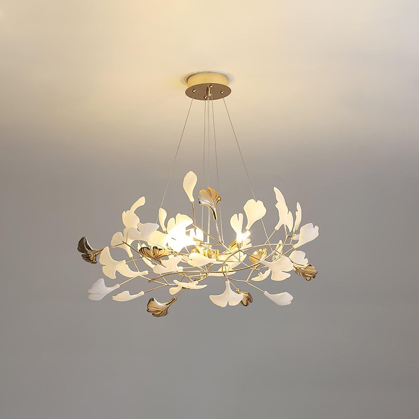 Gingko Wreath Chandelier - Elegant Design with Adjustable Brightness
