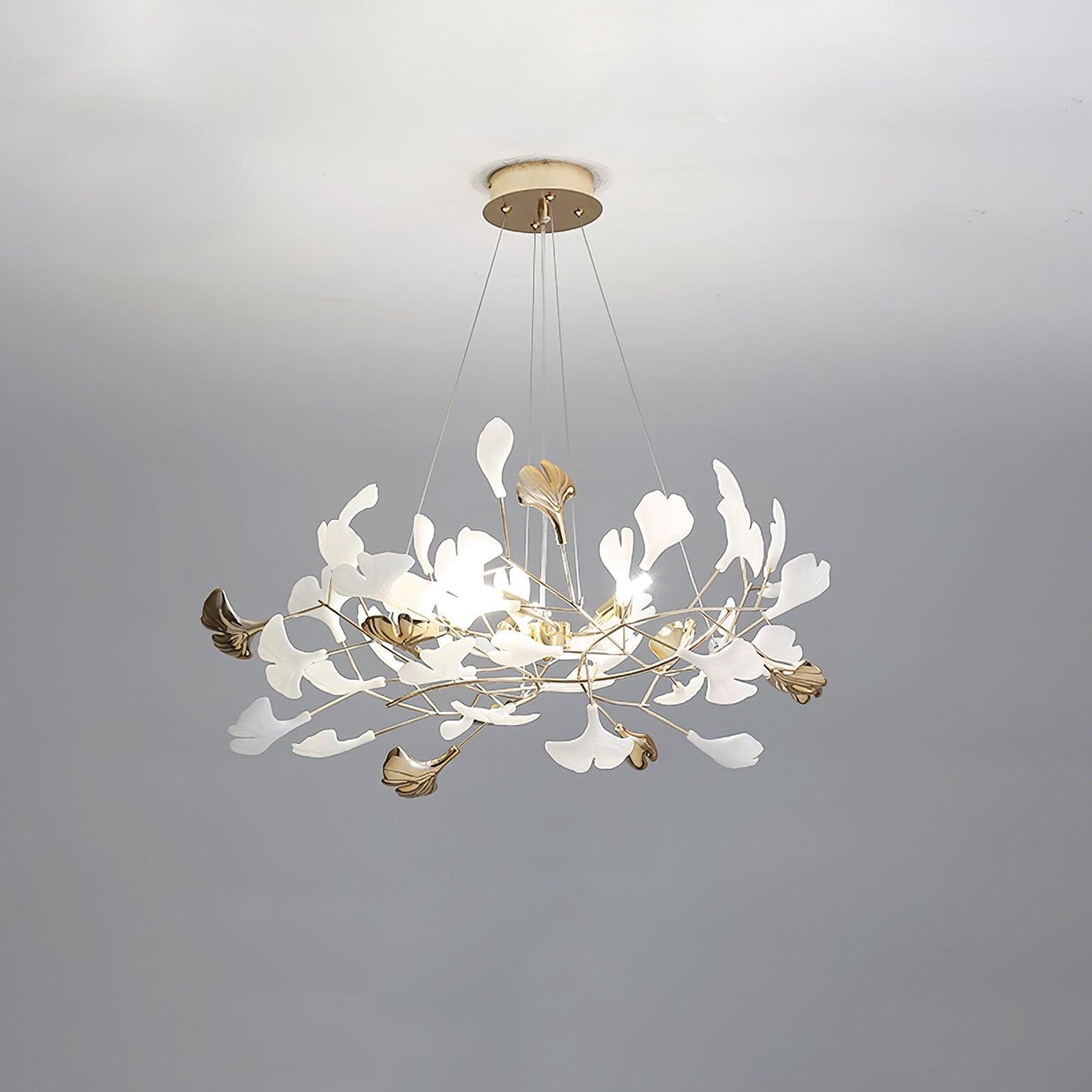 Gingko Wreath Chandelier - Elegant Design with Adjustable Brightness