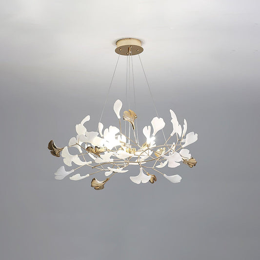 Gingko Wreath Chandelier - Elegant Design with Adjustable Brightness