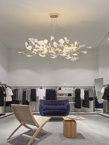 Gingko Wreath Chandelier - Elegant Design with Adjustable Brightness