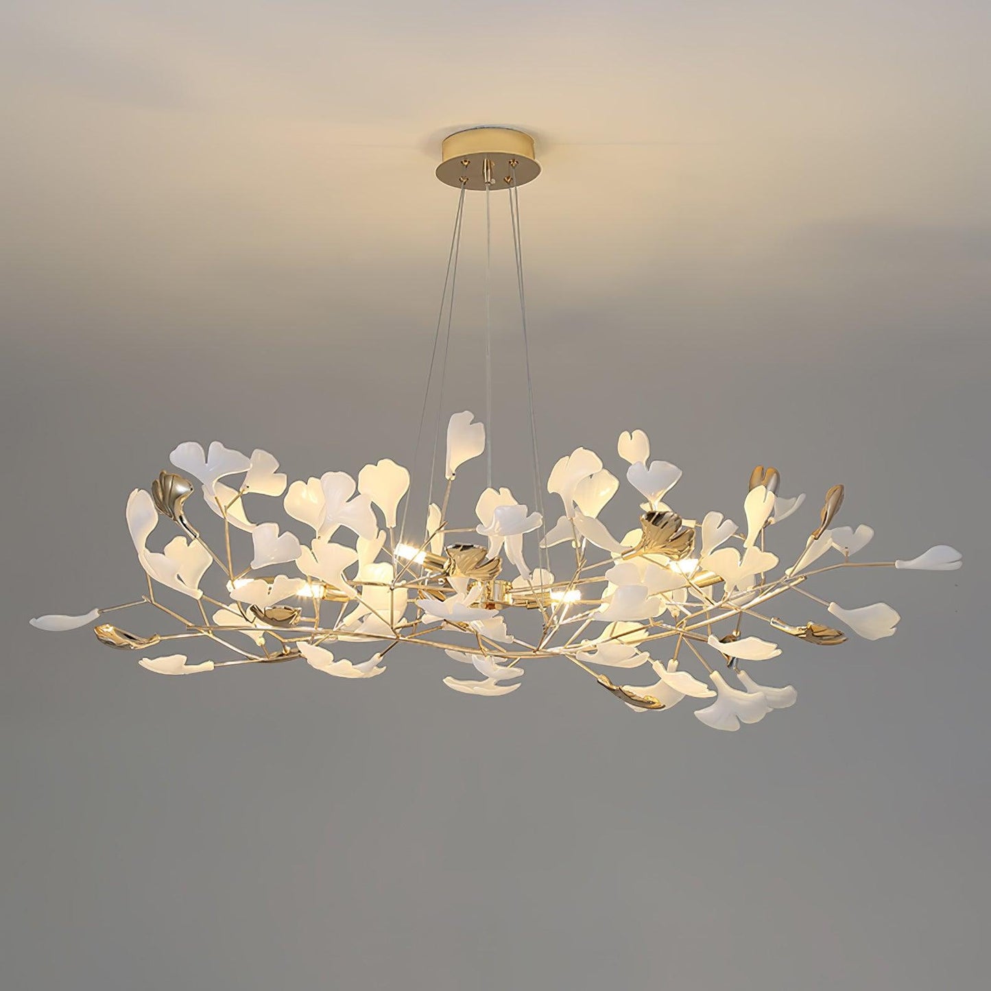 Gingko Wreath Chandelier - Elegant Design with Adjustable Brightness