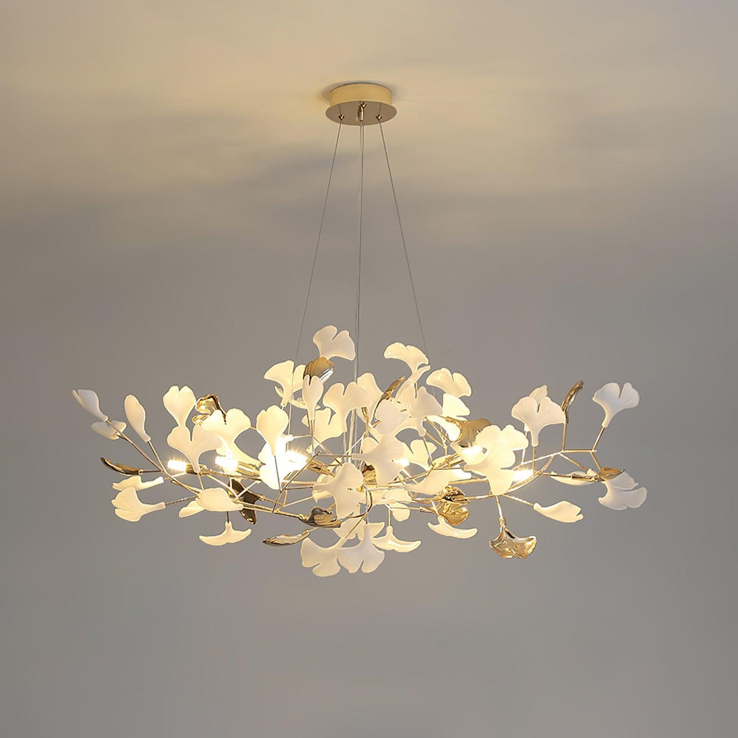 Gingko Wreath Chandelier - Elegant Design with Adjustable Brightness
