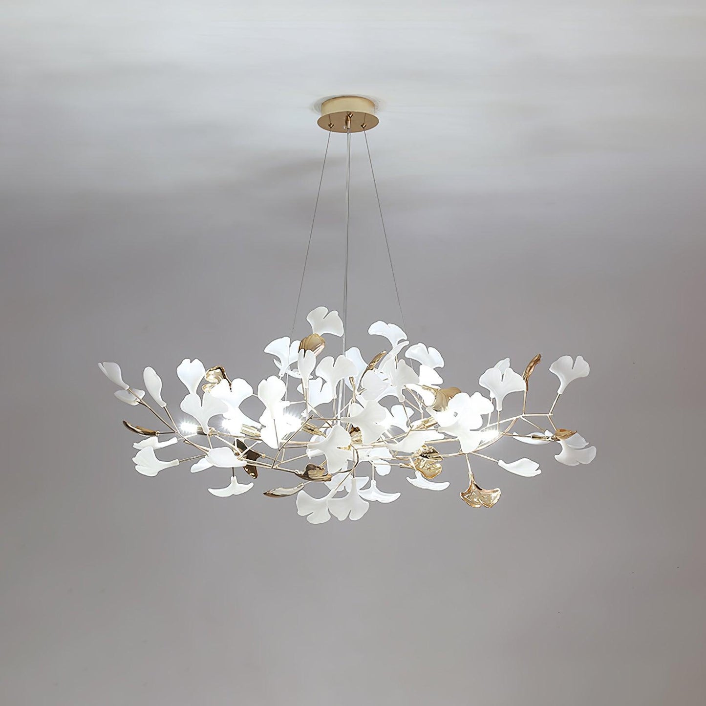 Gingko Wreath Chandelier - Elegant Design with Adjustable Brightness