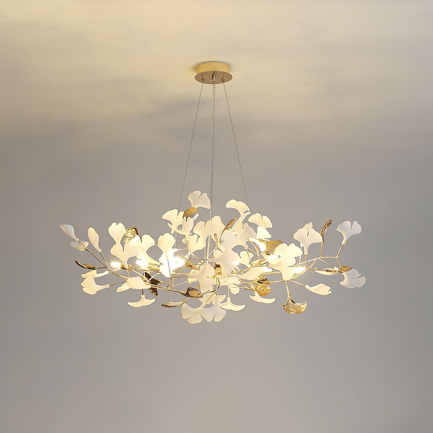 Gingko Wreath Chandelier - Elegant Design with Adjustable Brightness