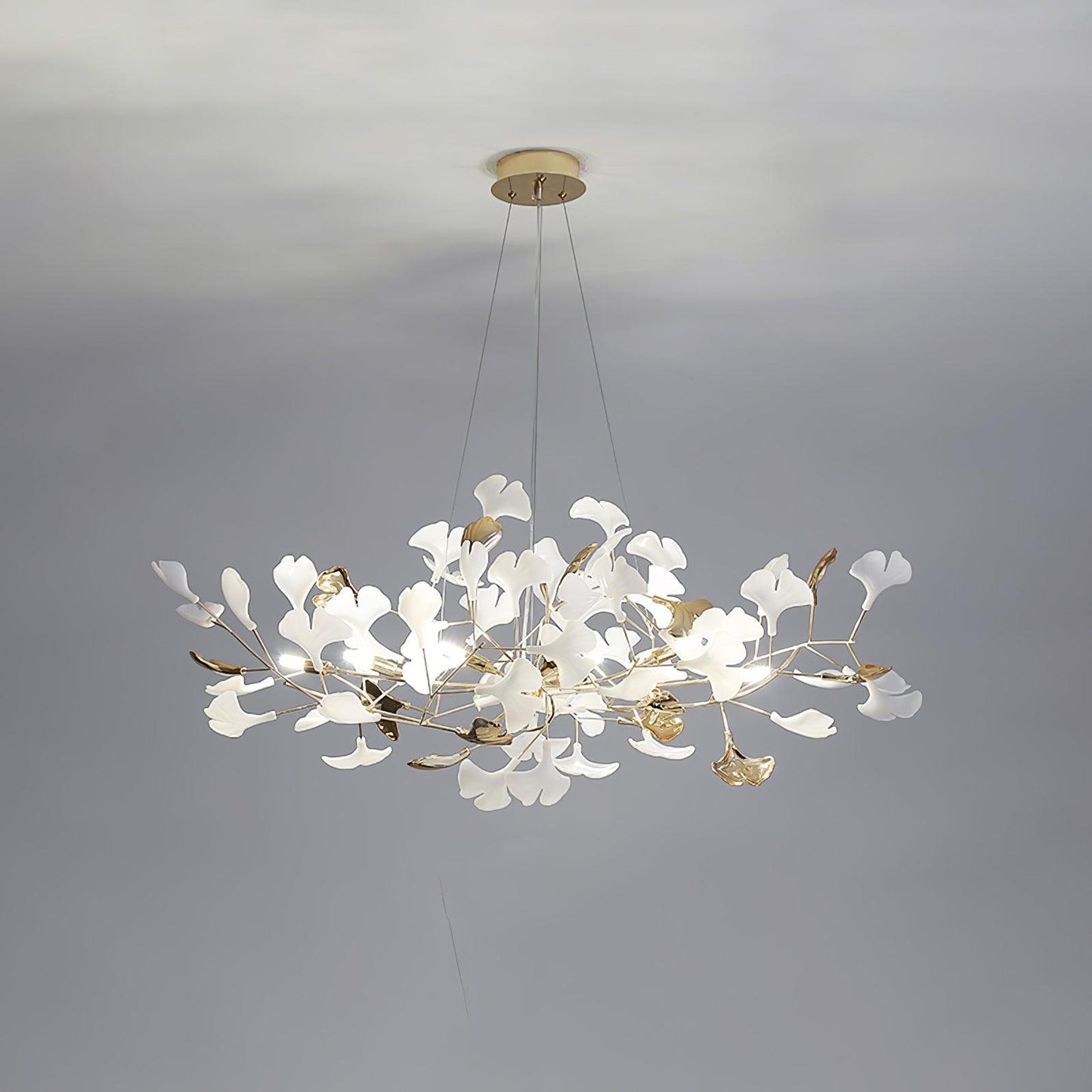 Gingko Wreath Chandelier - Elegant Design with Adjustable Brightness