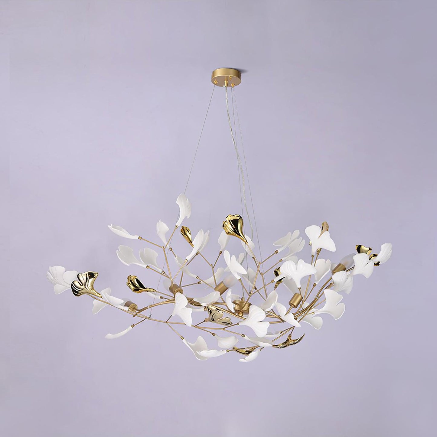 Gingko Cluster Chandelier - Modern Design, Adjustable Height, LED Ligh