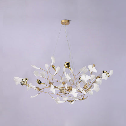 Gingko Cluster Chandelier - Modern Design, Adjustable Height, LED Ligh