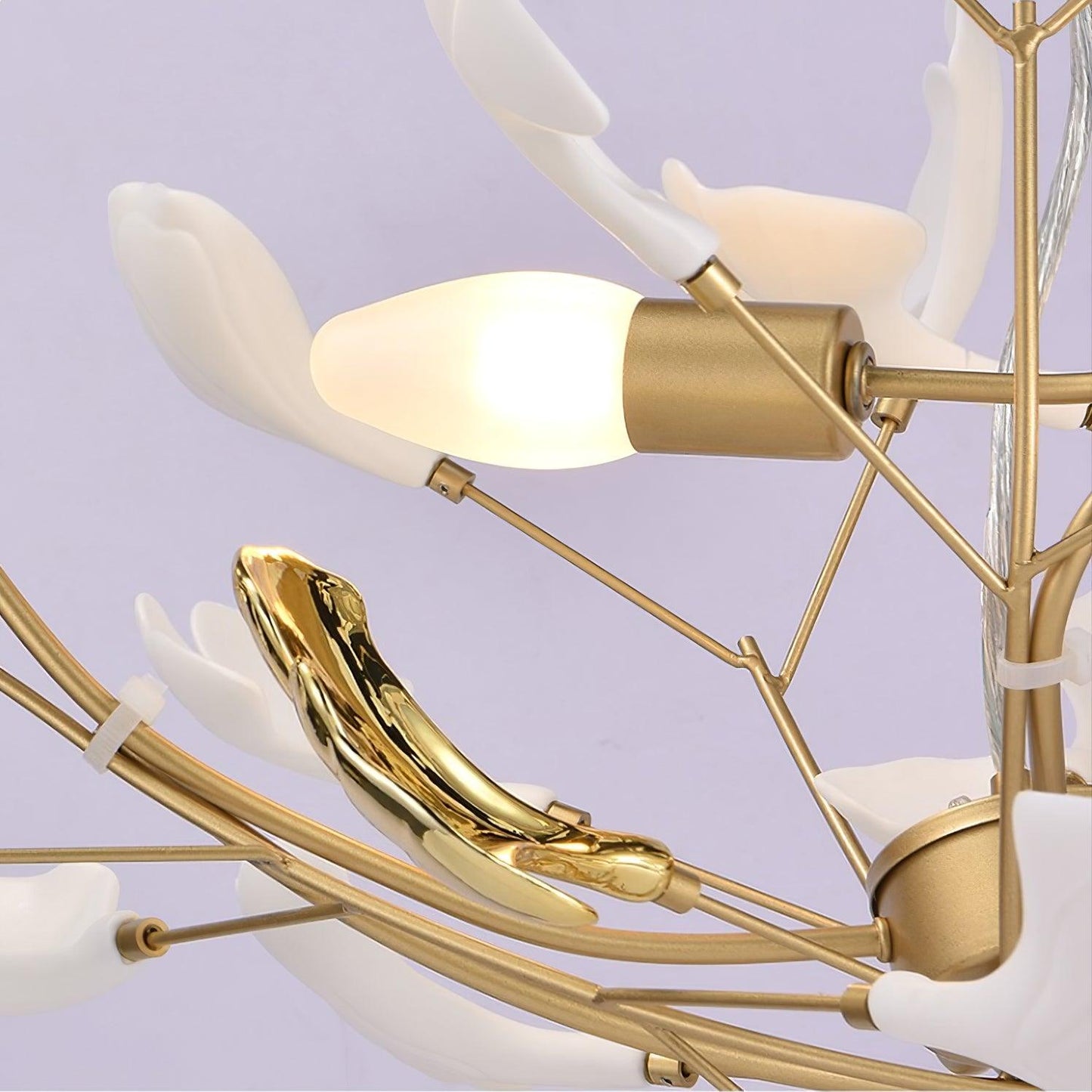 Gingko Cluster Chandelier - Modern Design, Adjustable Height, LED Ligh