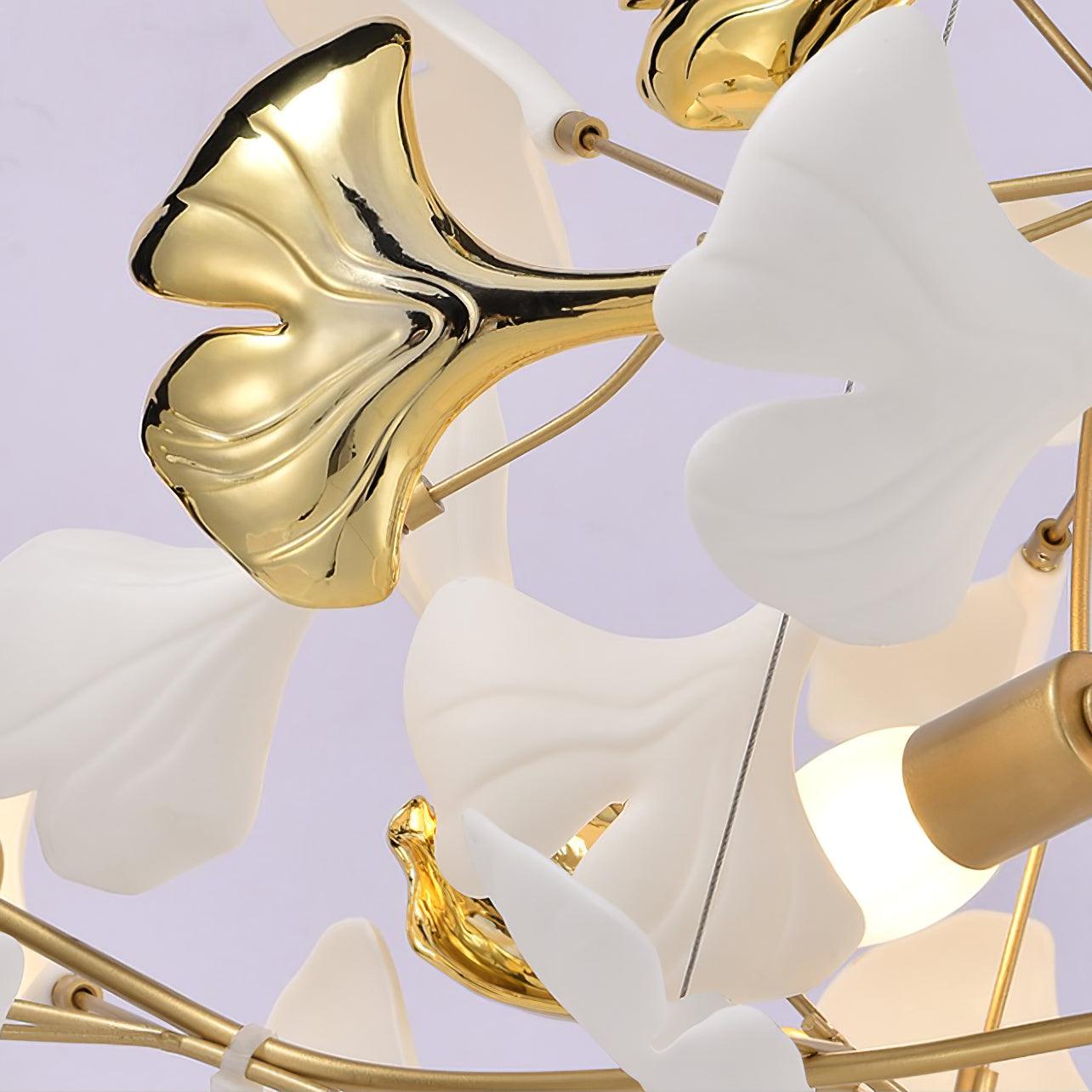 Gingko Cluster Chandelier - Modern Design, Adjustable Height, LED Ligh