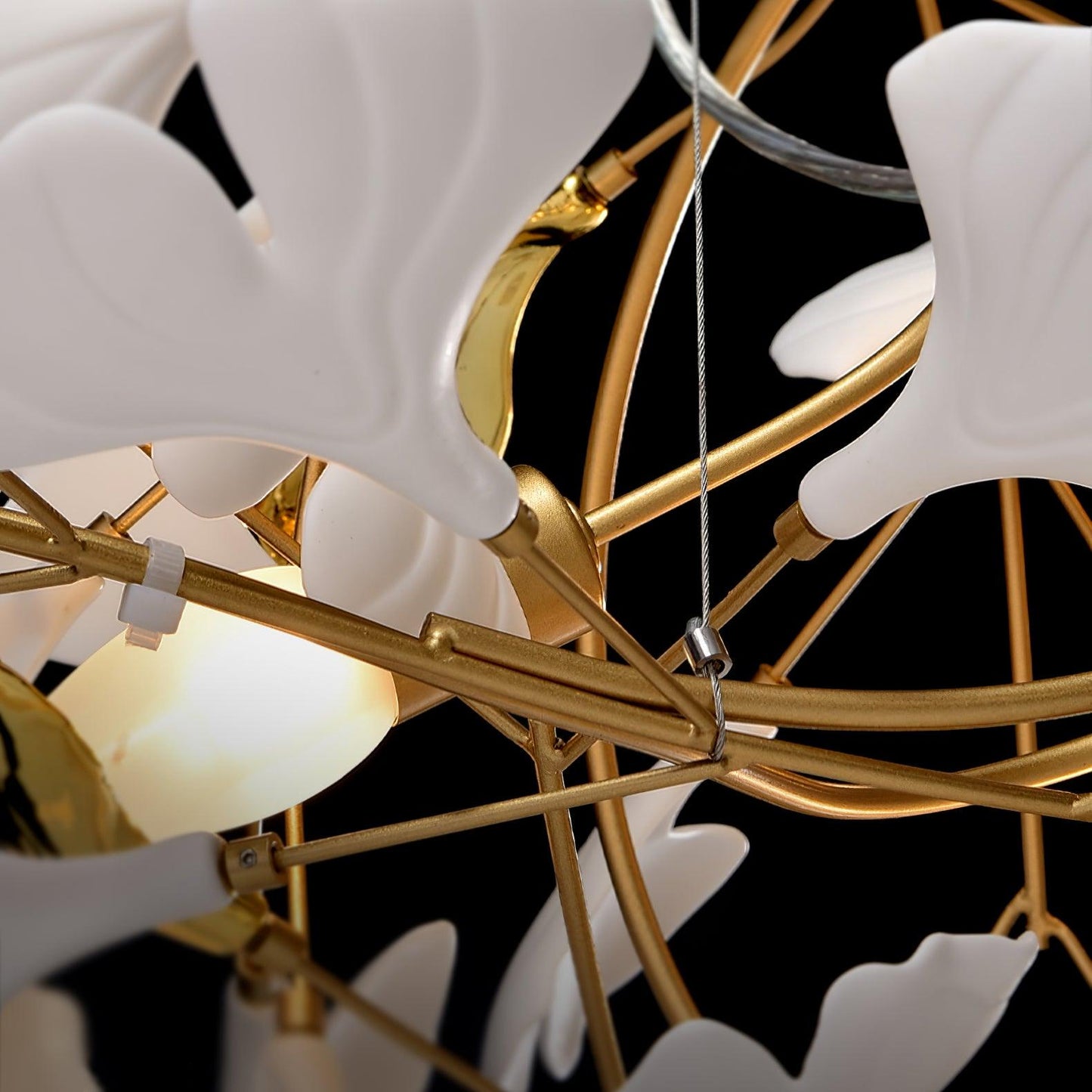 Gingko Cluster Chandelier - Modern Design, Adjustable Height, LED Ligh