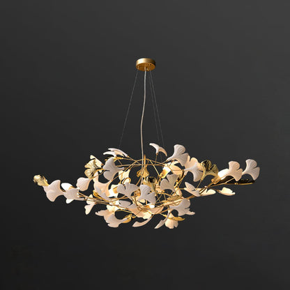 Gingko Cluster Chandelier - Modern Design, Adjustable Height, LED Ligh