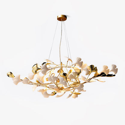 Gingko Cluster Chandelier - Modern Design, Adjustable Height, LED Ligh