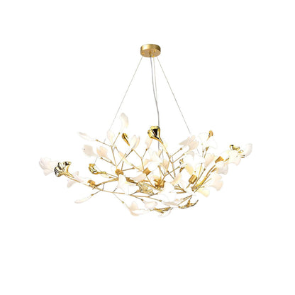 Gingko Cluster Chandelier - Modern Design, Adjustable Height, LED Ligh