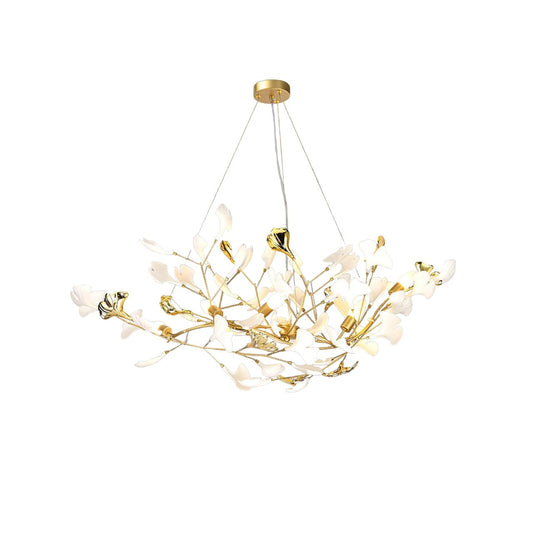 Gingko Cluster Chandelier - Modern Design, Adjustable Height, LED Ligh