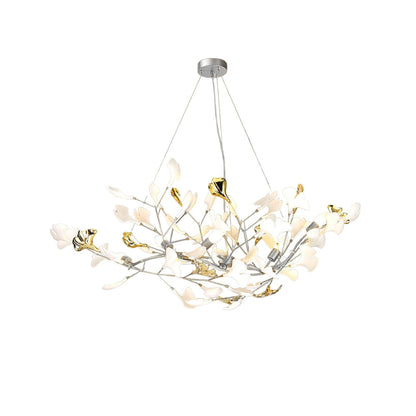 Gingko Cluster Chandelier - Modern Design, Adjustable Height, LED Ligh