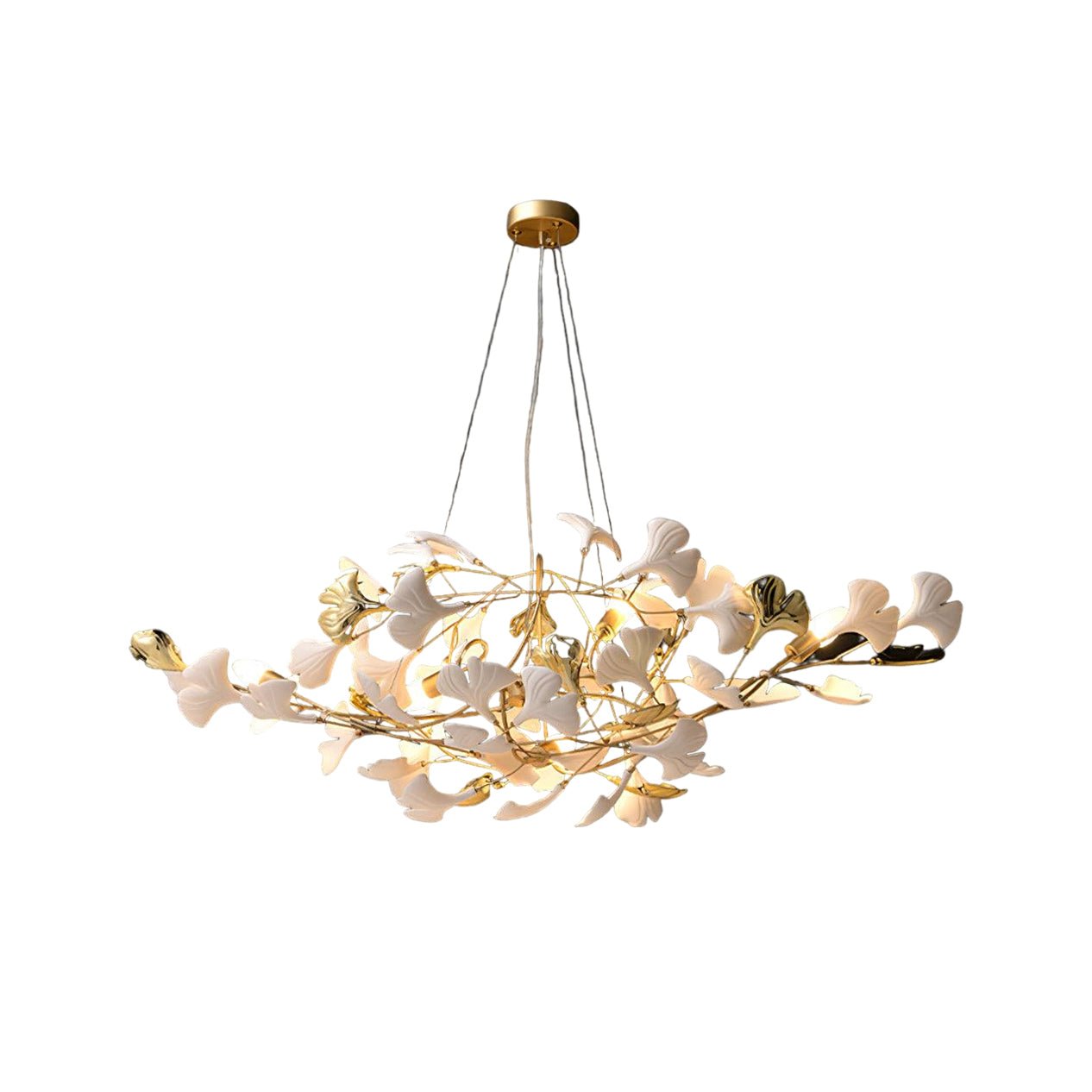 Gingko Cluster Chandelier - Modern Design, Adjustable Height, LED Ligh