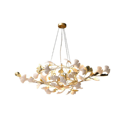 Gingko Cluster Chandelier - Modern Design, Adjustable Height, LED Ligh