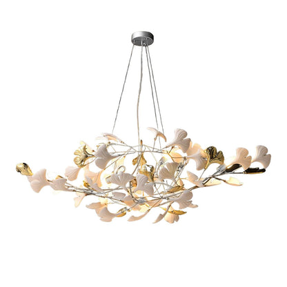Gingko Cluster Chandelier - Modern Design, Adjustable Height, LED Ligh