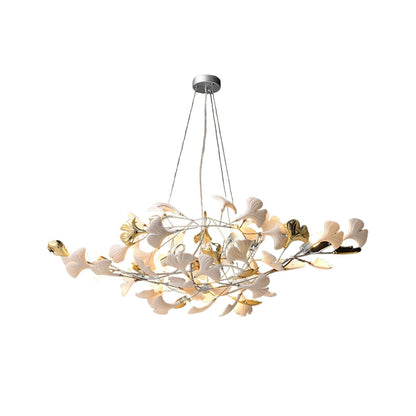Gingko Cluster Chandelier - Modern Design, Adjustable Height, LED Ligh