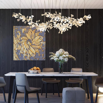 Gingko Drift Chandelier - Elegant Design with Adjustable Brightness