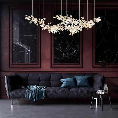 Gingko Drift Chandelier - Elegant Design with Adjustable Brightness