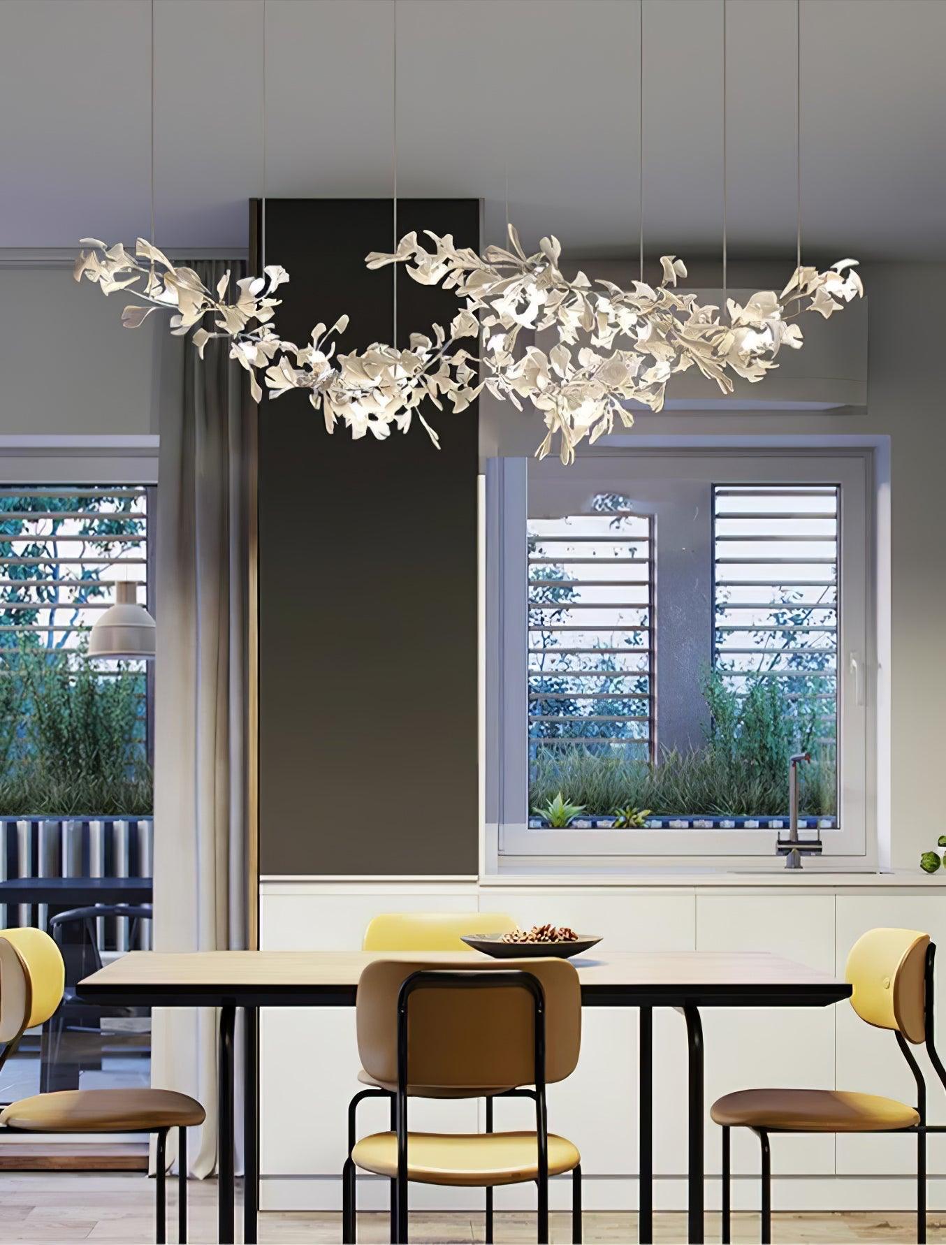 Gingko Drift Chandelier - Elegant Design with Adjustable Brightness