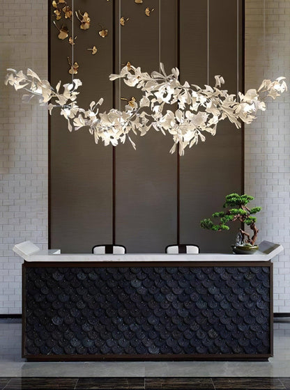 Gingko Drift Chandelier - Elegant Design with Adjustable Brightness