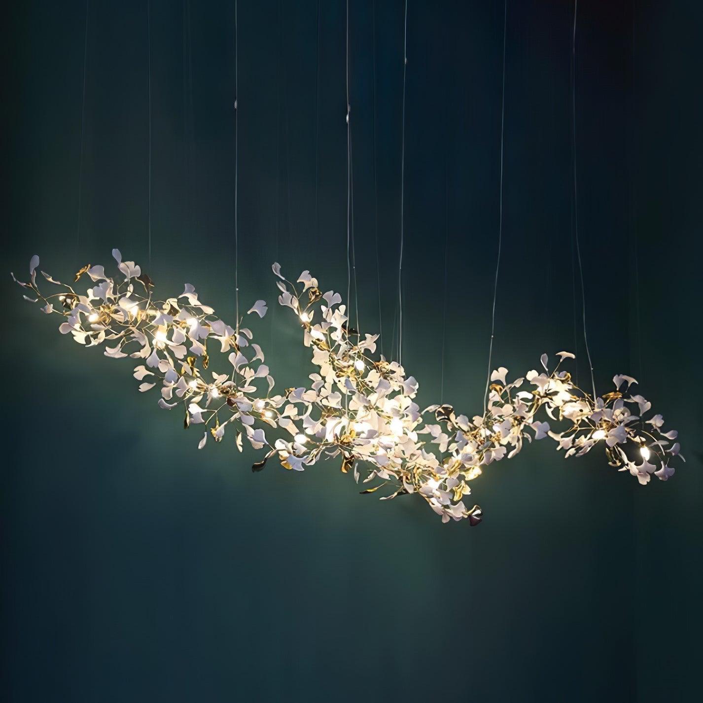 Gingko Drift Chandelier - Elegant Design with Adjustable Brightness