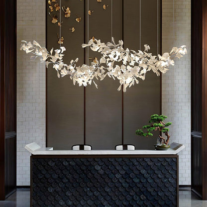 Gingko Drift Chandelier - Elegant Design with Adjustable Brightness