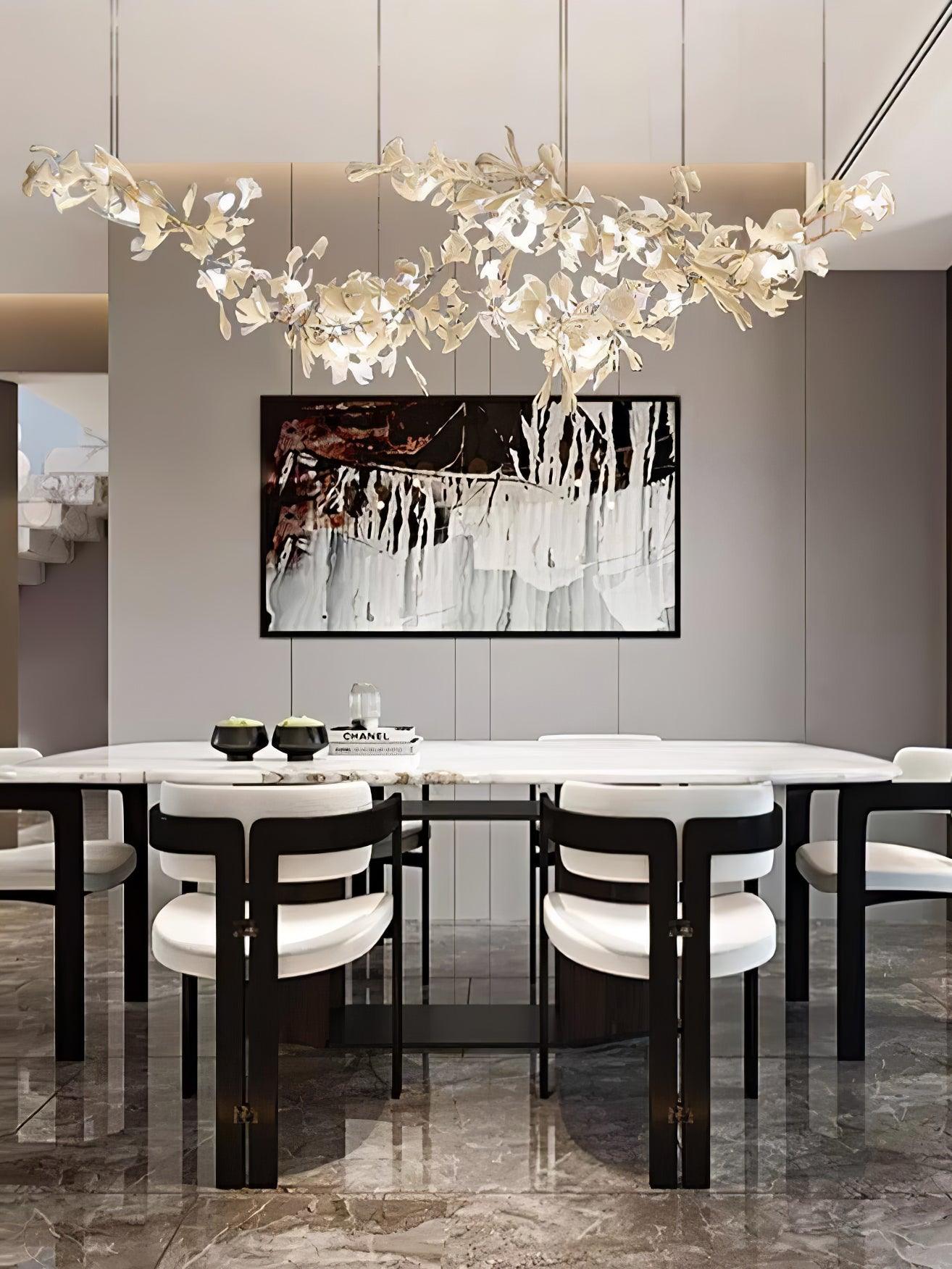 Gingko Drift Chandelier - Elegant Design with Adjustable Brightness
