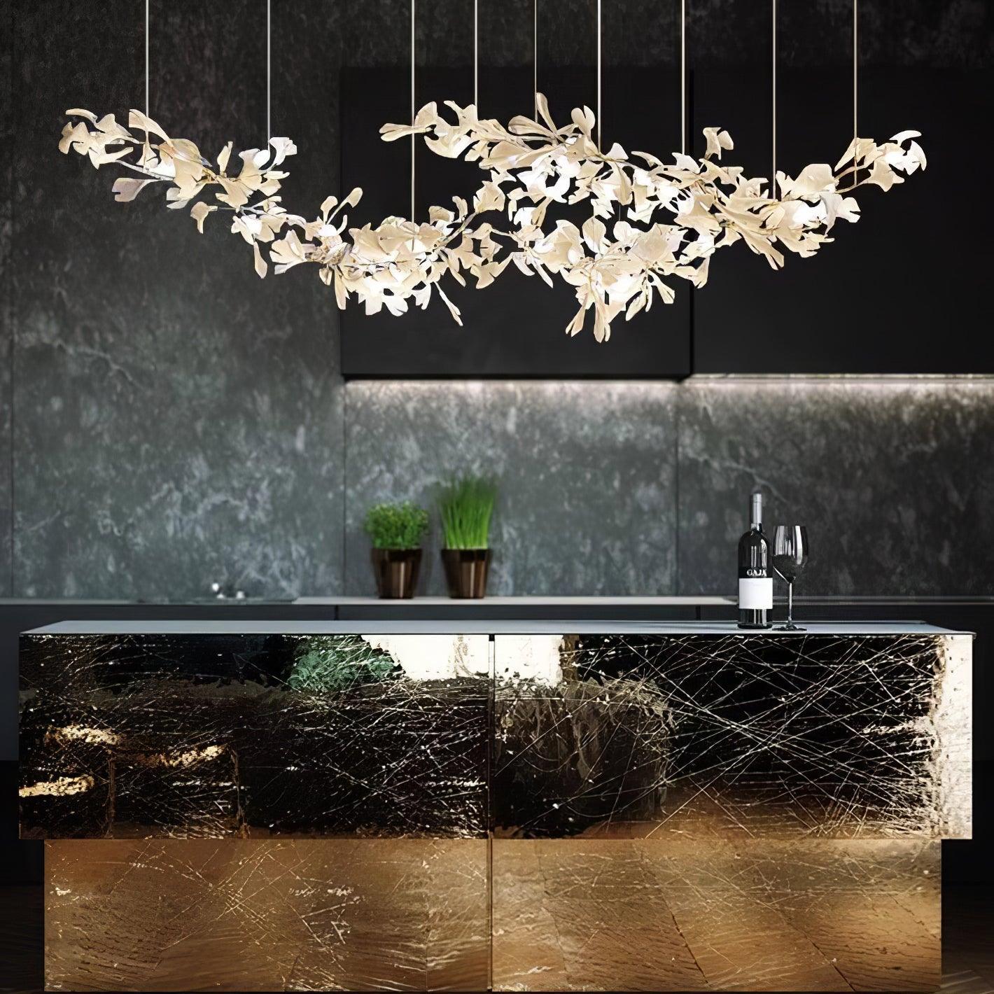 Gingko Drift Chandelier - Elegant Design with Adjustable Brightness