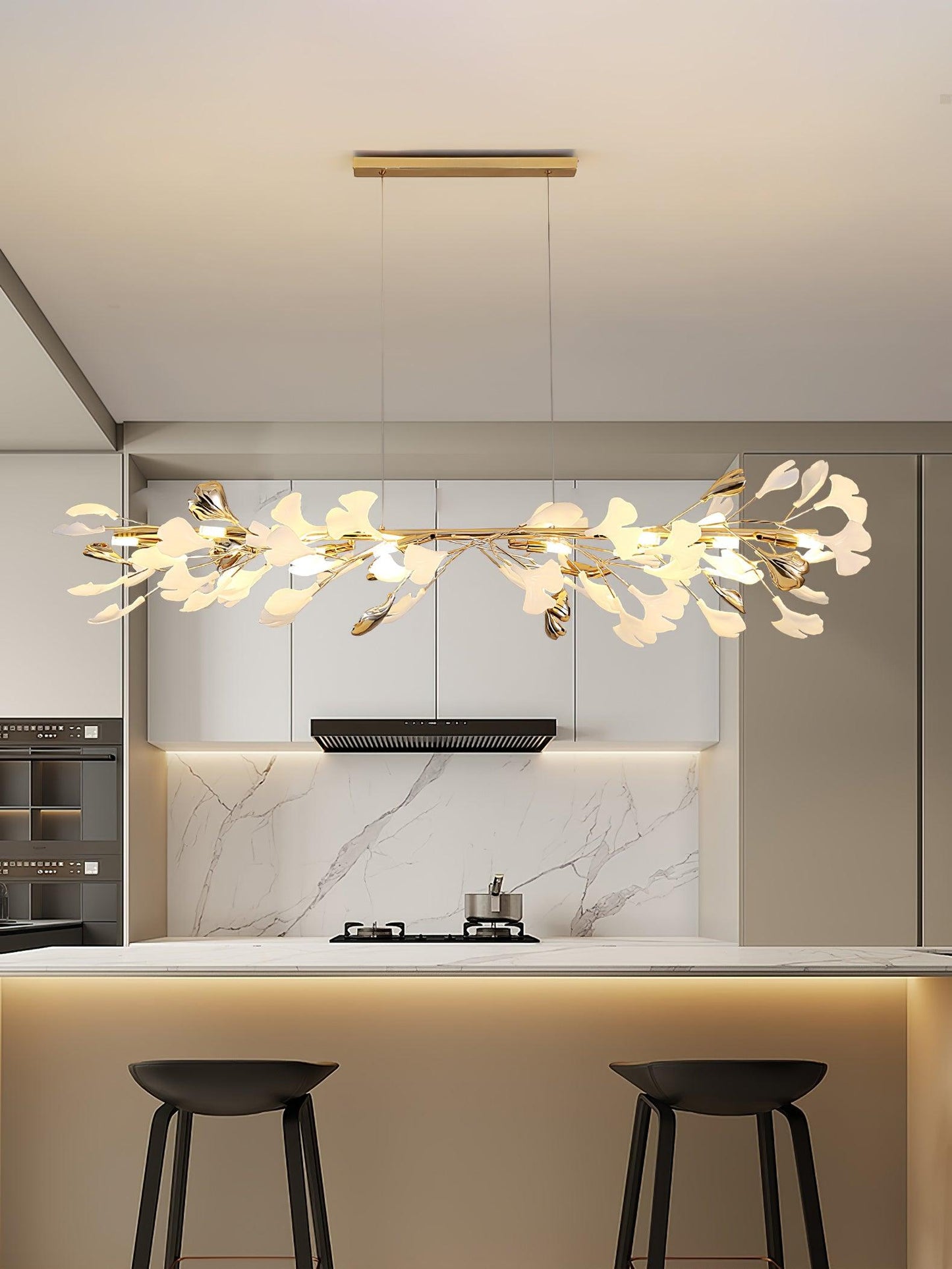 Gingko Garland Chandelier - Elegant Design with Adjustable Brightness