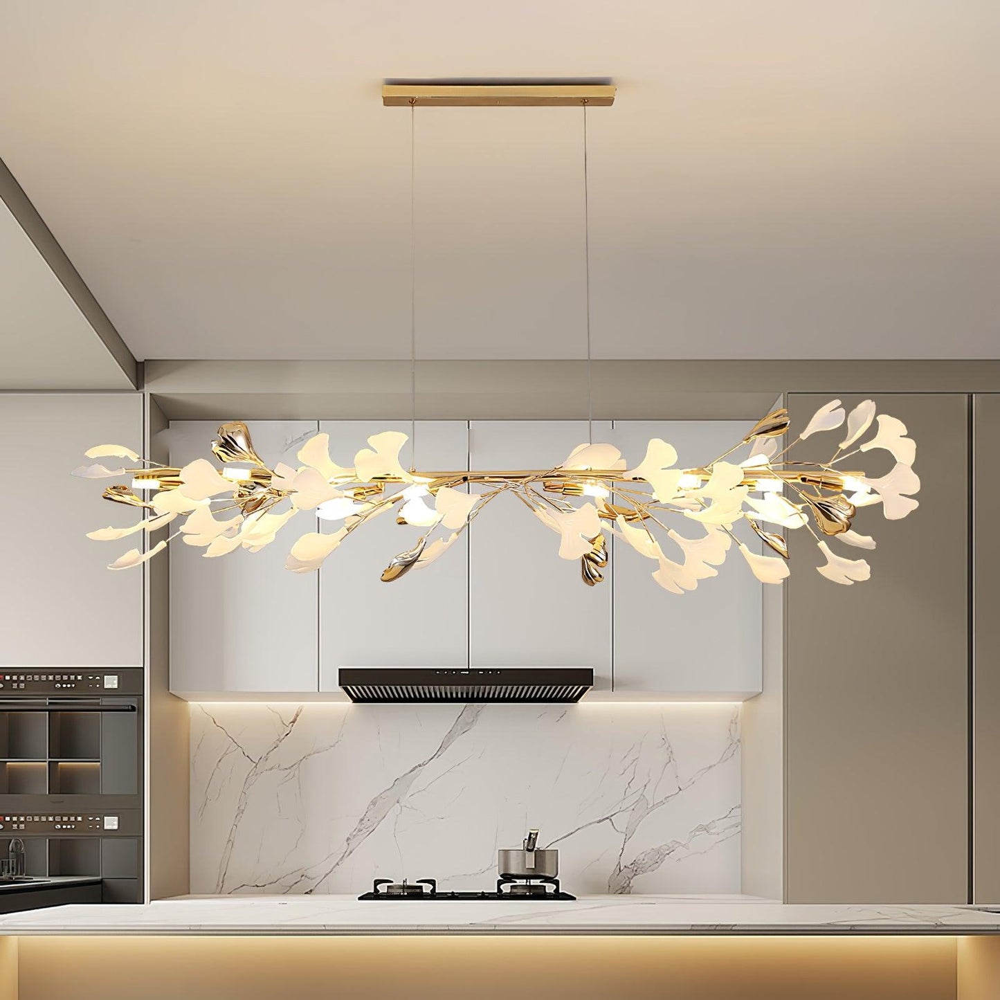 Gingko Garland Chandelier - Elegant Design with Adjustable Brightness
