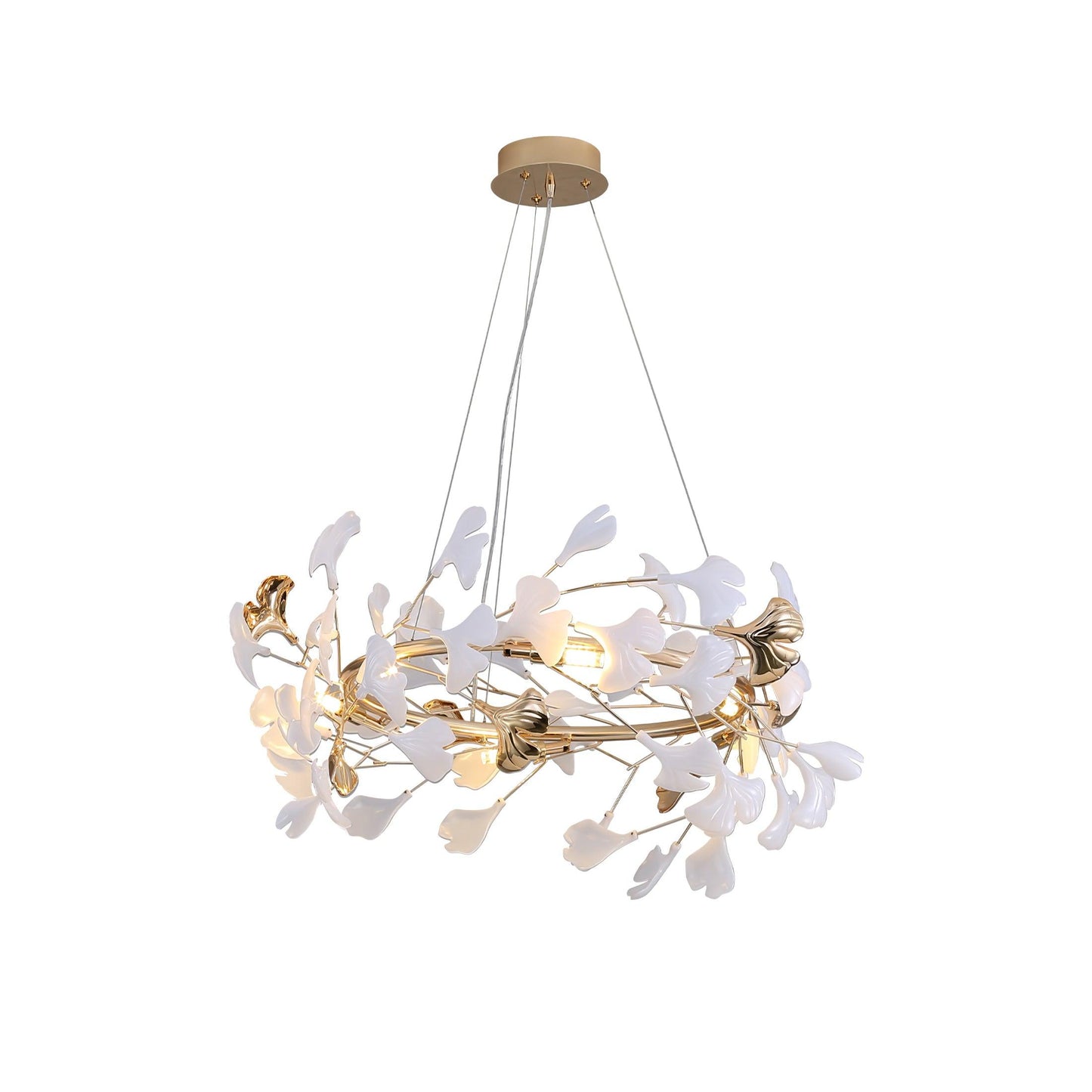 Gingko Garland Chandelier - Elegant Design with Adjustable Brightness
