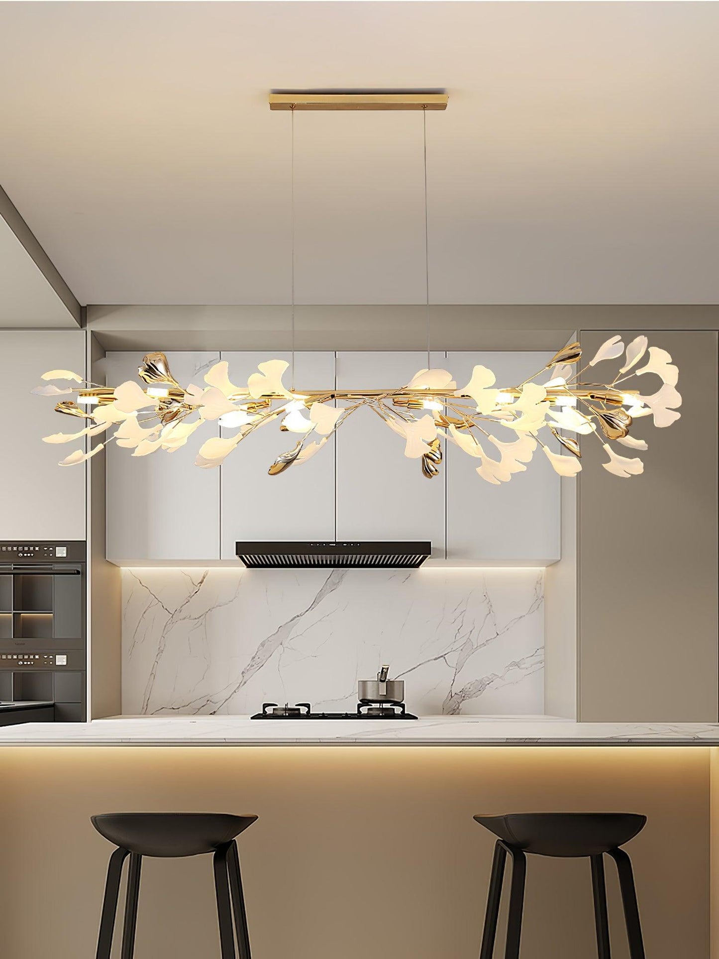Gingko Garland Chandelier - Elegant Design with Adjustable Brightness