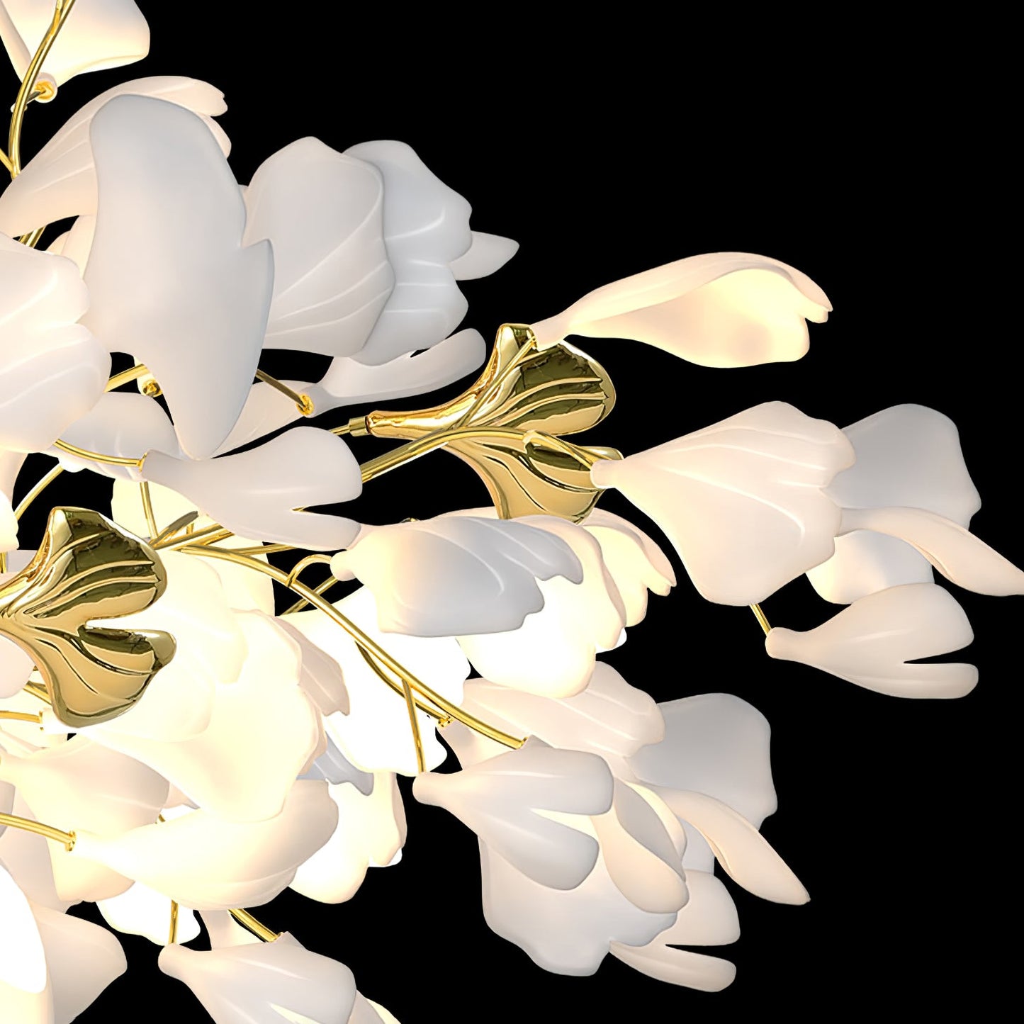 Gingko Drape Chandelier - Elegant Design with Adjustable Brightness