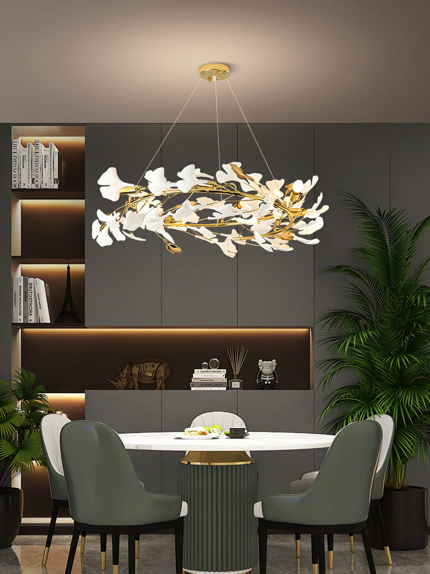 Gingko Drape Chandelier - Elegant Design with Adjustable Brightness