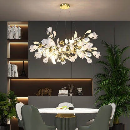 Gingko Drape Chandelier - Elegant Design with Adjustable Brightness