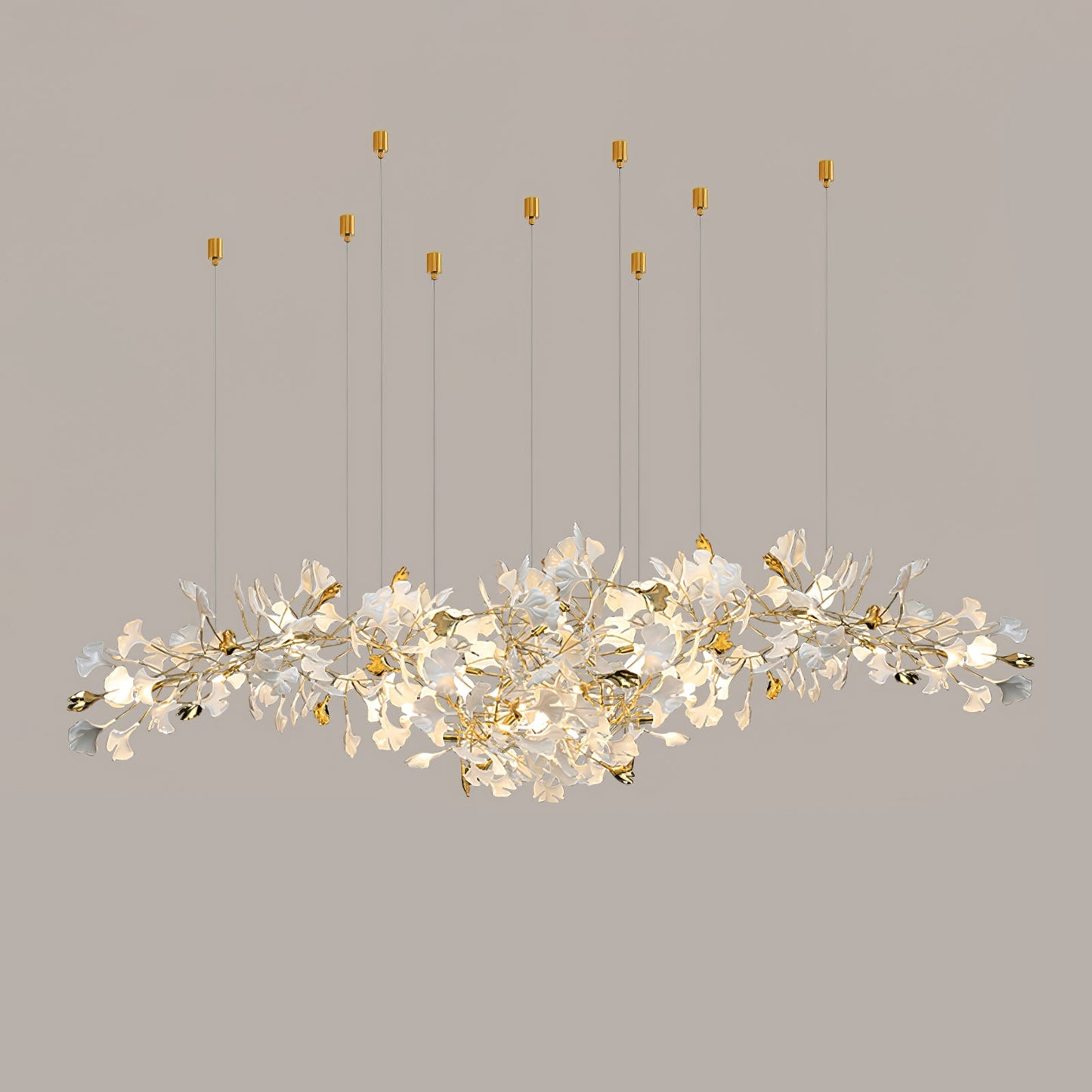 Gingko Drape Chandelier - Elegant Design with Adjustable Brightness