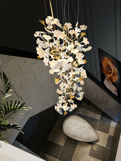 Gingko Drape Chandelier - Elegant Design with Adjustable Brightness